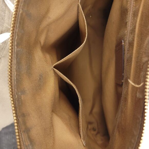 Coach F87775 Pebble Leather Ava Chain Tote Bag Shoulder Purse Tan Brown Chain - Picture 9 of 12